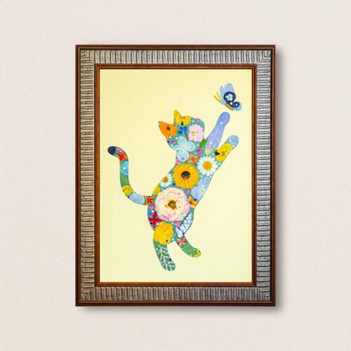 Playful Cat: Sunny Catch 8.3"×11.7"
