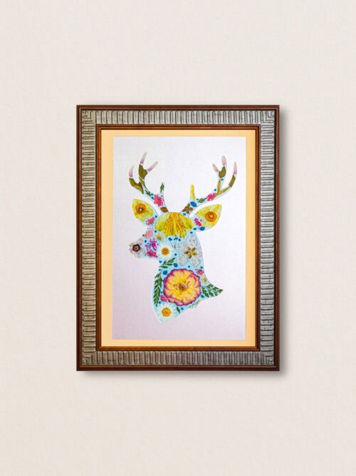 Gentle Deer: Golden Glow 8.3"×11.7"