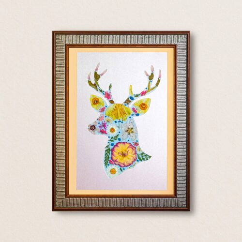 Gentle Deer: Golden Glow 8.3"×11.7"