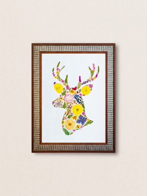 Gentle Deer: Sunny Field 8.3"×11.7"