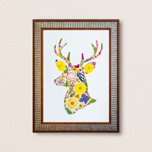 Gentle Deer: Sunny Field 8.3"×11.7"