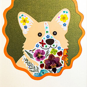 Corgi Dog: Autumn Joy 8.3"×11.7"