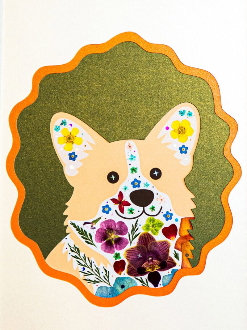 Corgi Dog: Autumn Joy 8.3"×11.7"