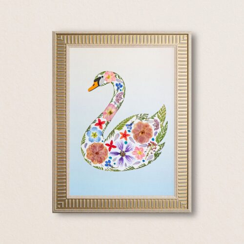 Dreamy Swan: Morning Mist 8.3"×11.7"