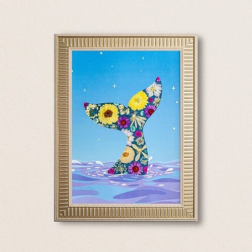 Dreamy Whale: Star Wave 8.3"×11.7"