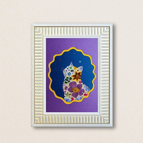 Looking Up Cat: Astral Echo 5"×7"