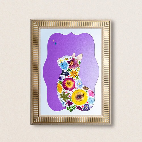 Sky Cat: Violet Reverie 8.3"×11.7"