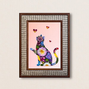 Couple Cat: Floral Soulmates 5"×7" 2 Pieces