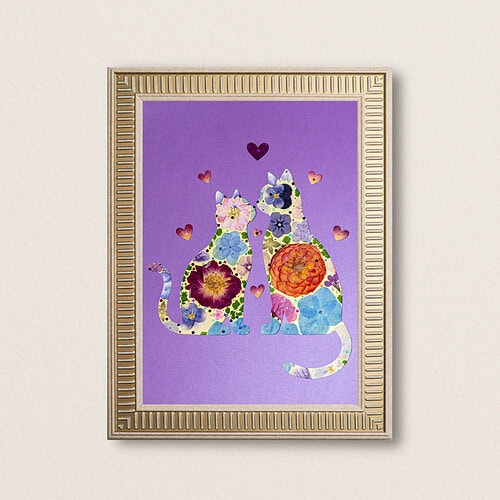 Couple Cat: Sweet Heart 8.3"×11.7"