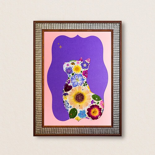 Sky Cat: Indigo Echo 8.3"×11.7"